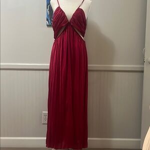 Zara red wine Pink colorElegant Evening Gown